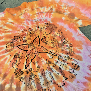 Tie Dye Funny Cat Bootleg Tee