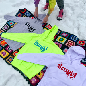 Stupid Face Hoodie (heather gray)