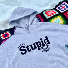 Load image into Gallery viewer, Stupid Face Hoodie (heather gray)