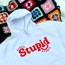 Load image into Gallery viewer, Stupid Face Hoodie (white)