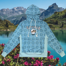 Load image into Gallery viewer, Stupid Hoodie (ice blue pattern)
