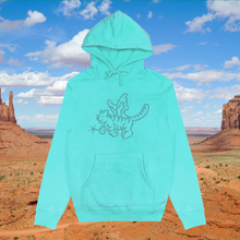 Load image into Gallery viewer, Glitter Fairy Tiger Hoodie (aqua)